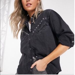 NWT Levi’s DORI WESTERN SHIRT -denim off black size medium